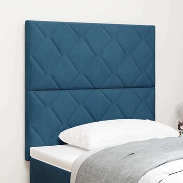 vidaXL Hoofdbord Donkerblauw 90 cm Fluweel, Verzenden, Nieuw