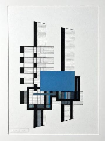 Eugène Eechaut (1928-2019) - Abstract ink composition - NO
