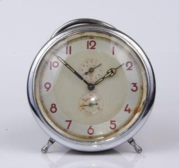Réveil - Junghans - Bauhaus Métal, Verre, Chrome - 1930-1940