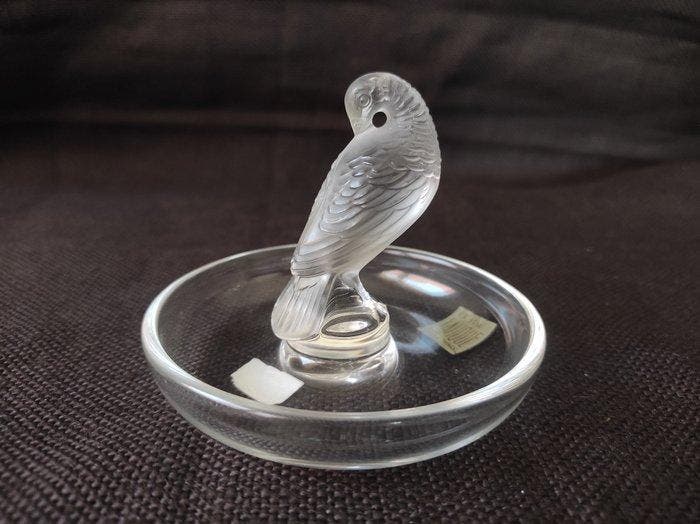Lalique - Schotel - Tourterelle - Kristal, Antiquités & Art, Antiquités | Verre & Cristal