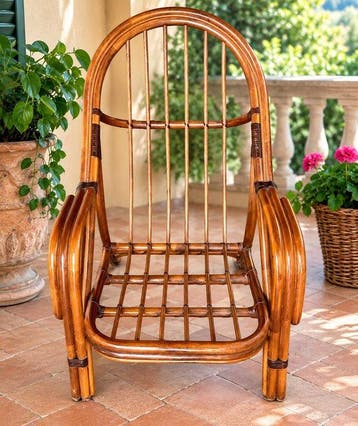 Fauteuil - Bamboe, Textiel - Bamboe fauteuil