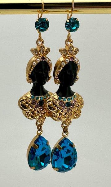 Askew London Blackamoor Drop - Oorbellen, Nieuw
