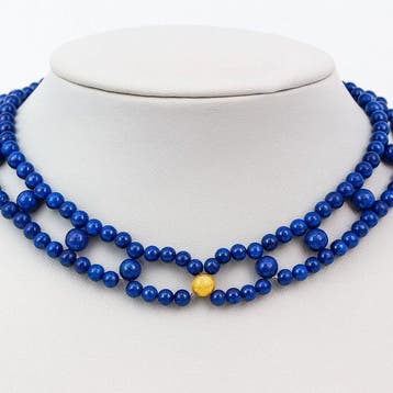 Zonder minimumprijs - Halsketting Zilver Lapis lazuli -, Nieuw
