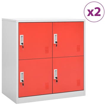 vidaXL Lockerkasten 2 st 90x45x92,5 cm staal lichtgrijs en, Verzenden