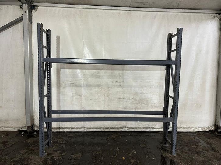 Palletstelling - 2 staanders 2450x500mm - Tot. lengte: 2m60, Articles professionnels, Aménagement de Bureau & Magasin | Entrepôt, Rayonnage & Stockage