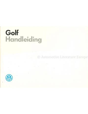 1987 VOLKSWAGEN GOLF INSTRUCTIEBOEKJE NEDERLANDS, Auto diversen, Handleidingen en Instructieboekjes