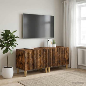 vidaXL Tv-meubel Gerookt eiken Bewerkt hout, Verzenden, Nieuw