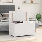vidaXL Opbergbox wit 80x40x45,5 cm massief grenenhout, Verzenden