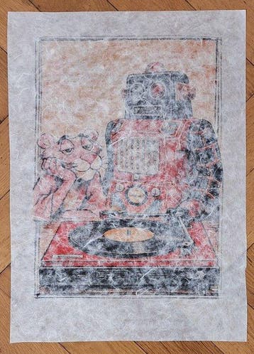 Emma Wildfang - Pink Panther with Giant Sonic Robot