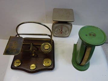 Balans of weegschaal (3) - Mooi lot van 3 originele vintage