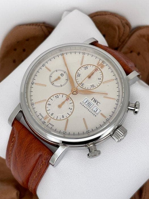 IWC - Portofino Chronograph Automatic - IIW391031 - Homme -, Handtassen en Accessoires, Horloges | Antiek