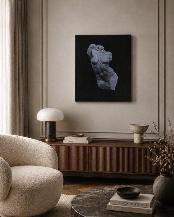Alina Andrusyshyna - Silent Form- Handmade painting, Antiek en Kunst, Kunst | Schilderijen | Modern