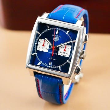 TAG Heuer - Monaco Caliber Heuer 02 Chronograph Blue Dial -