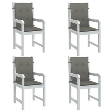 vidaXL Stoelkussens 4 st lage rug 100x50x4 cm stof, Verzenden, Nieuw