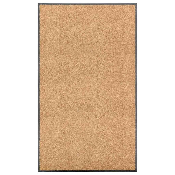 vidaXL Deurmat wasbaar 90x150 cm crème, Tuin en Terras, Deurmatten, Nieuw, Verzenden