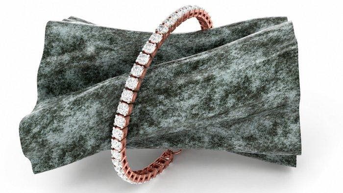 Armband - 14 karaat Roségoud - 6.94ct. tw. Diamant, Handtassen en Accessoires, Armbanden