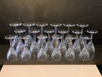 Val Saint Lambert - Drinkservies (18) - Kristal - Gevaert