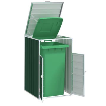 vidaXL Containerberging voor 1 container 72x81x115 cm staal, Doe-het-zelf en Bouw, Containers, Verzenden