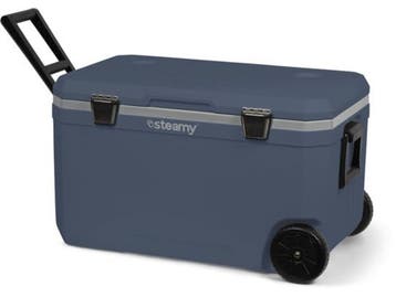 Steamy - SCR70WBE - Koelbox op wielen - 70 Liter - Blauw, Verzenden