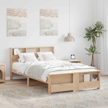 vidaXL Bedframe met hoofdeinde Bruin 120 x 200 cm Bewerkt, Verzenden, Nieuw