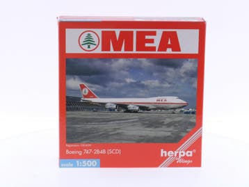 Schaal 1:500 Herpa 502658 MEA - Boeing 747-2B4B(SCD) Avia..., Ophalen of Verzenden