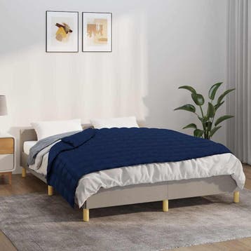 vidaXL Verzwaringsdeken 138x200 cm 10 kg stof blauw, Verzenden, Nieuw