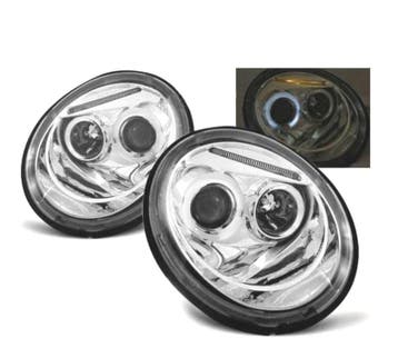 PHARES POUR VOLKSWAGEN VW BEETLE 98-05 ANGEL EYES FOND CHROM, Verzenden, Nieuw