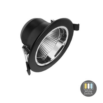LED Downlight - Sia - CCT switch - Ø90 - 10w - Zwart, Maison & Meubles, Verzenden