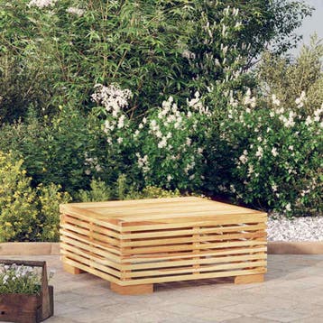 vidaXL Tuintafel 69,5x69,5x31 cm massief teakhout, Tuin en Terras, Verzenden, Nieuw