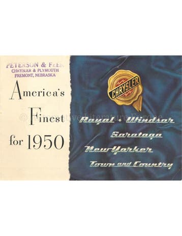 1950 CHRYSLER PROGRAMMA BROCHURE ENGELS (USA), Nieuw