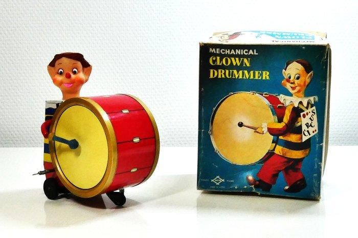 Daiya (Japan) # - Blikken speelgoed - Mechanische Drummer, Antiquités & Art, Antiquités | Jouets