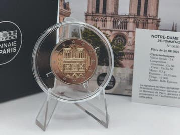 France. 2 Euro 2025 Notre Dame de Paris Proof (Sans prix, Postzegels en Munten