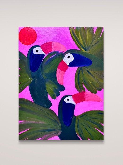 Aurora Camaiani - Gentle flight, Antiquités & Art, Art | Peinture | Moderne