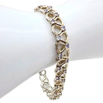 Sans prix de réserve - Bracelet Argent - tanzanite
