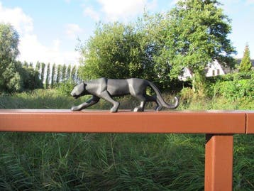 Statue, black panter - 12 cm - Céramique, Antiek en Kunst