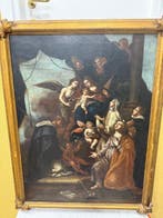 École italienne (XVIII) - Madonna con Santi, Angeli e fiori