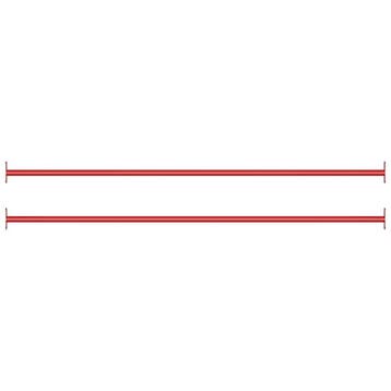 vidaXL Rekstokken 2 st 125 cm staal rood, Kinderen en Baby's, Verzenden, Nieuw