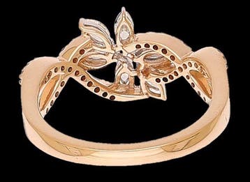 Bague - 18 carats Or rose - 0.39ct. tw. Diamant (Naturelle)