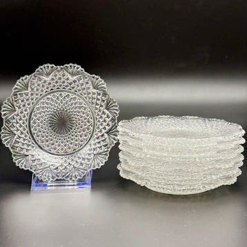 Val Saint Lambert - Bord (7) - Diamants Pierreries - Kristal, Antiek en Kunst