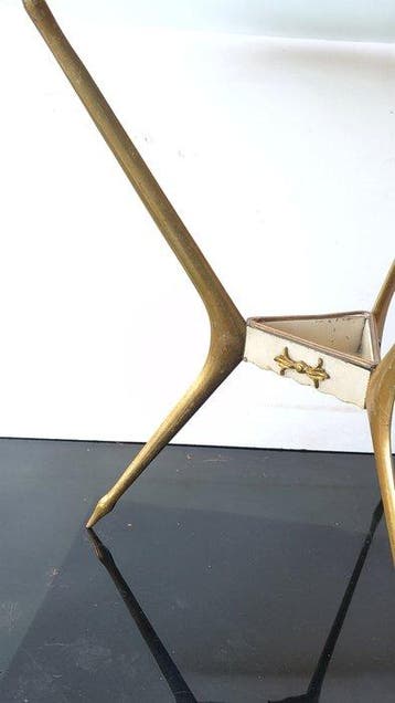 Salontafel - Verguld messing - Italiaanse bijzettafel uit de