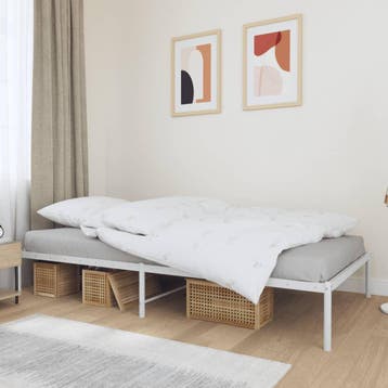 vidaXL Bedframe metaal wit 100x200 cm, Verzenden, Nieuw