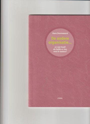 De andere organisatie... - Regtering, Boeken, Verzenden, Nieuw