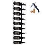 Lendo Online Porte-bouteilles Mural 9 Bouteilles Métal Noir, Nieuw