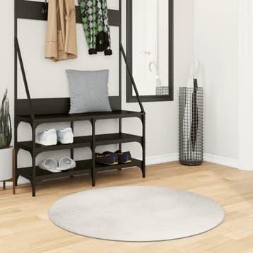 vidaXL Vloerkleed IZA laagpolig Scandinavisch Ø 100 cm, Verzenden, Nieuw