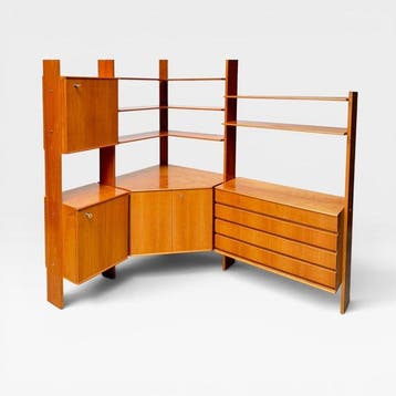 Stellingkast - Hout, echt houten fineer - Wandrek