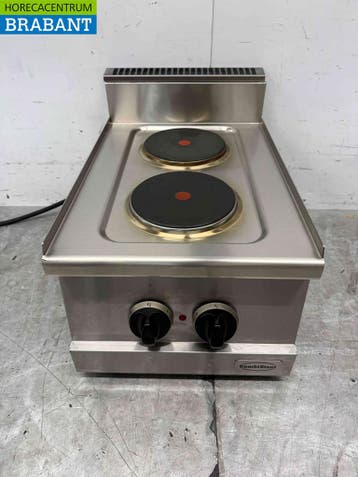 Cuisinière électrique Combisteel 2 feux en acier inoxydable, Verzenden