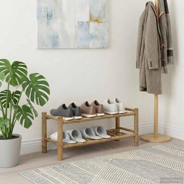 vidaXL Schoenrek 68 x 28 x 30 cm Bamboe Naturel, Verzenden, Nieuw