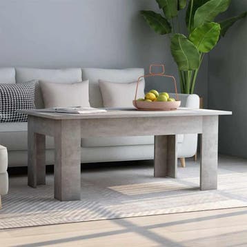 vidaXL Salontafel 100x60x42 cm bewerkt hout betongrijs, Huis en Inrichting, Verzenden, Nieuw