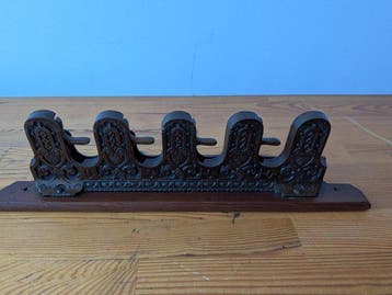 Porte-manteau - Art nouveau - Fonte, Bois, Acier -