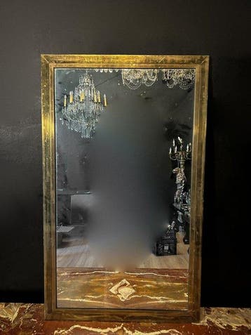 Miroir mural - Laiton, Verre - Miroir vintage des années 70
